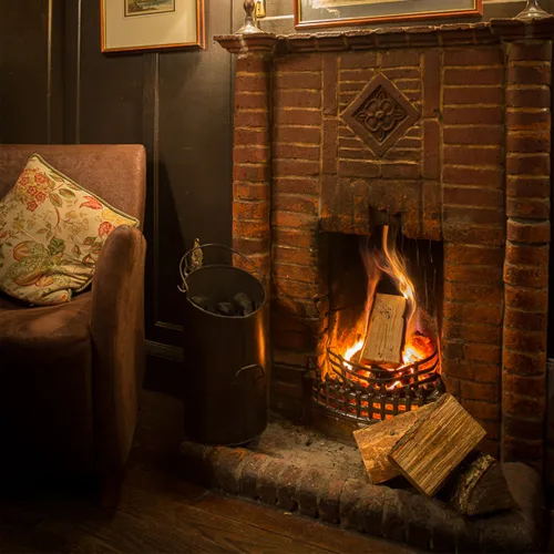 A fireplace